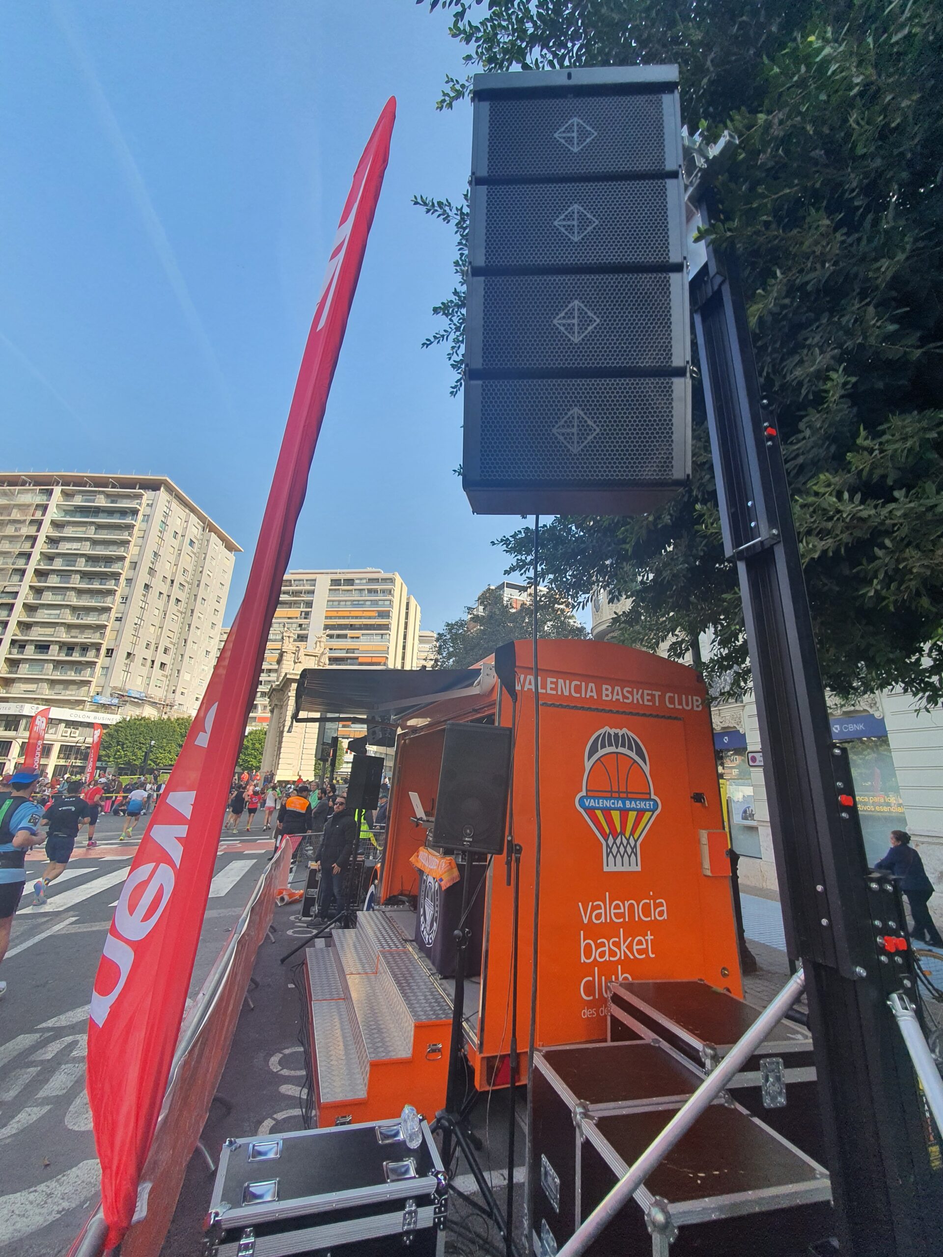 altavoces punto animación Valencia Basket Maratón