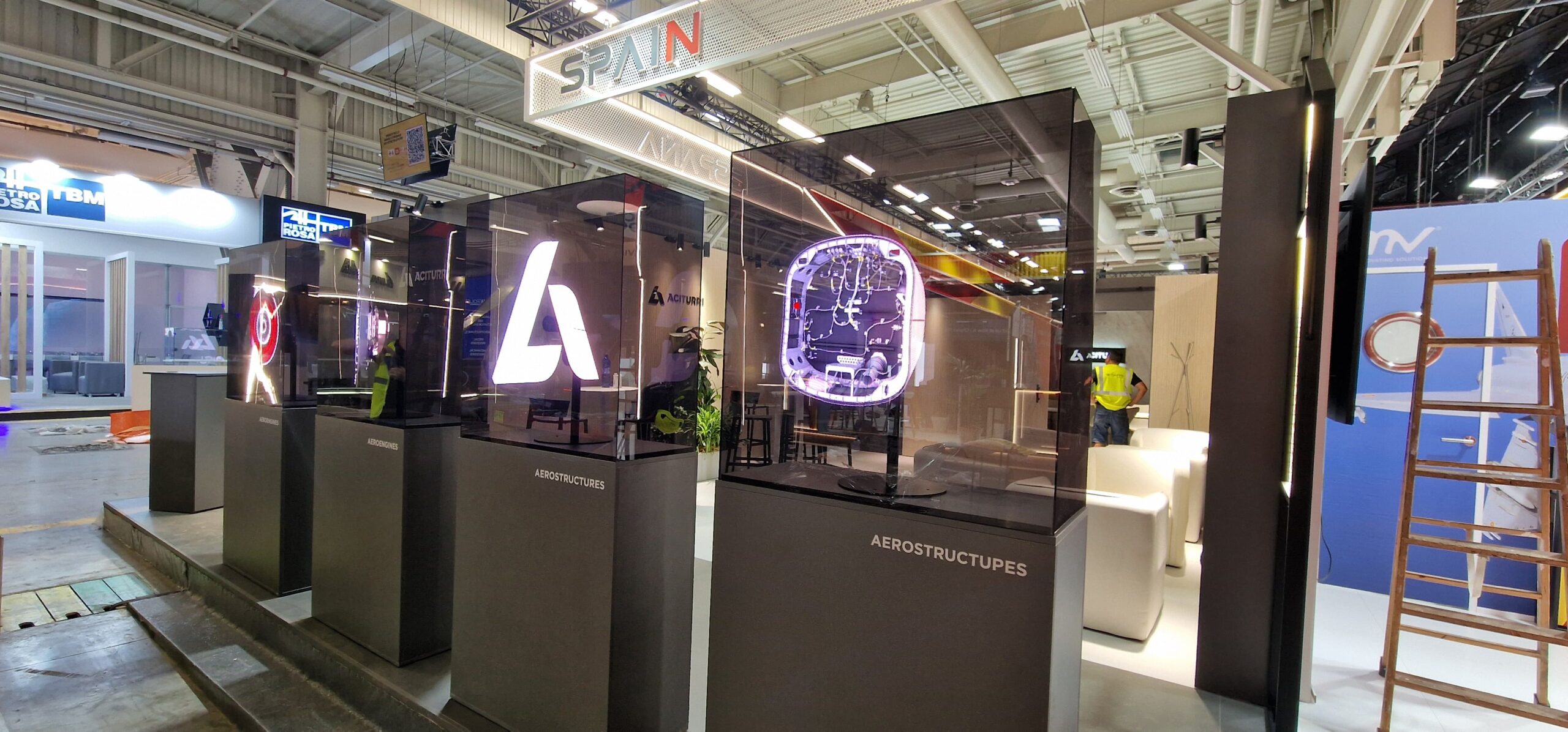 imagen hologramas Aciturri Paris Air Show