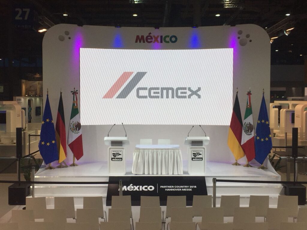 escenario pantalla LED Hannover Messe